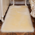 Area Rug Plush Imitation Wool Mat in Four Colors and Two Sizes for Bedroom, Living Room or Bay Window