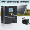100A MPPT Solar Charge Controller with LCD Display Auto Tracking for 12V 24V 36V 48V Systems Lead-Acid Lithium LiFePO4 Batteries Off-Grid Solar RV Boat Camper
