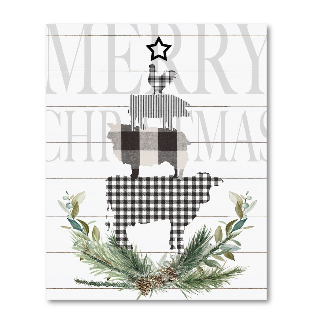 Farmhouse Merry Christmas Gallery-Wrapped Canvas Wall Art