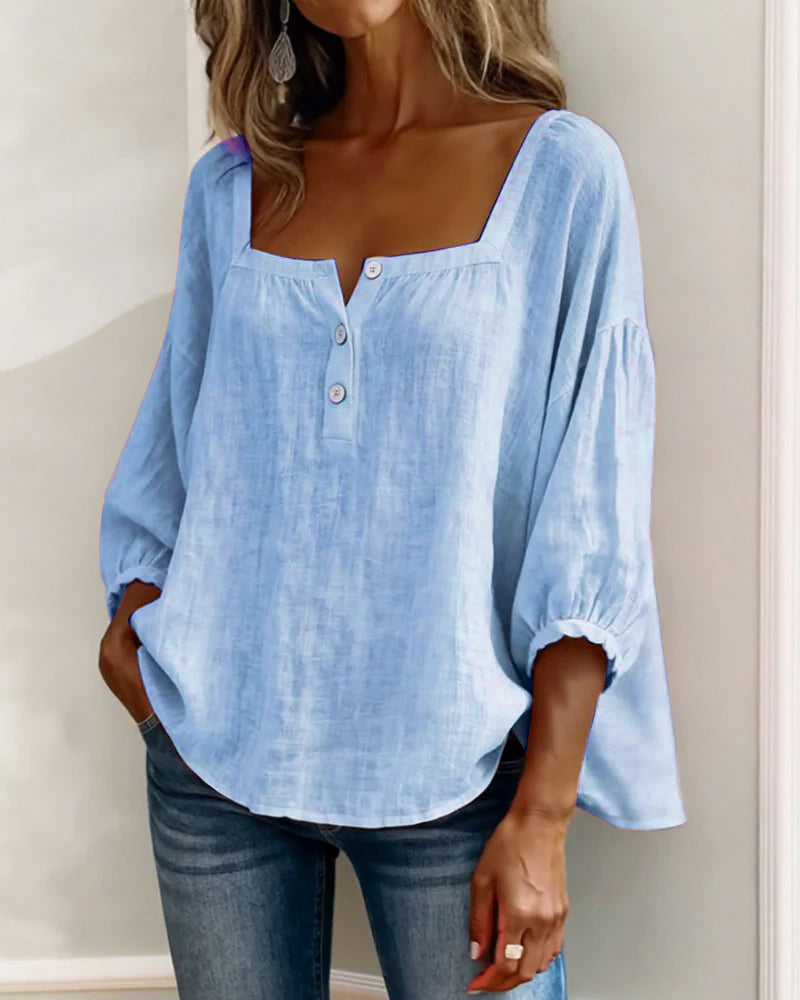 Orlinda | Stilvolle, lässige Bluse mit Puffärmeln