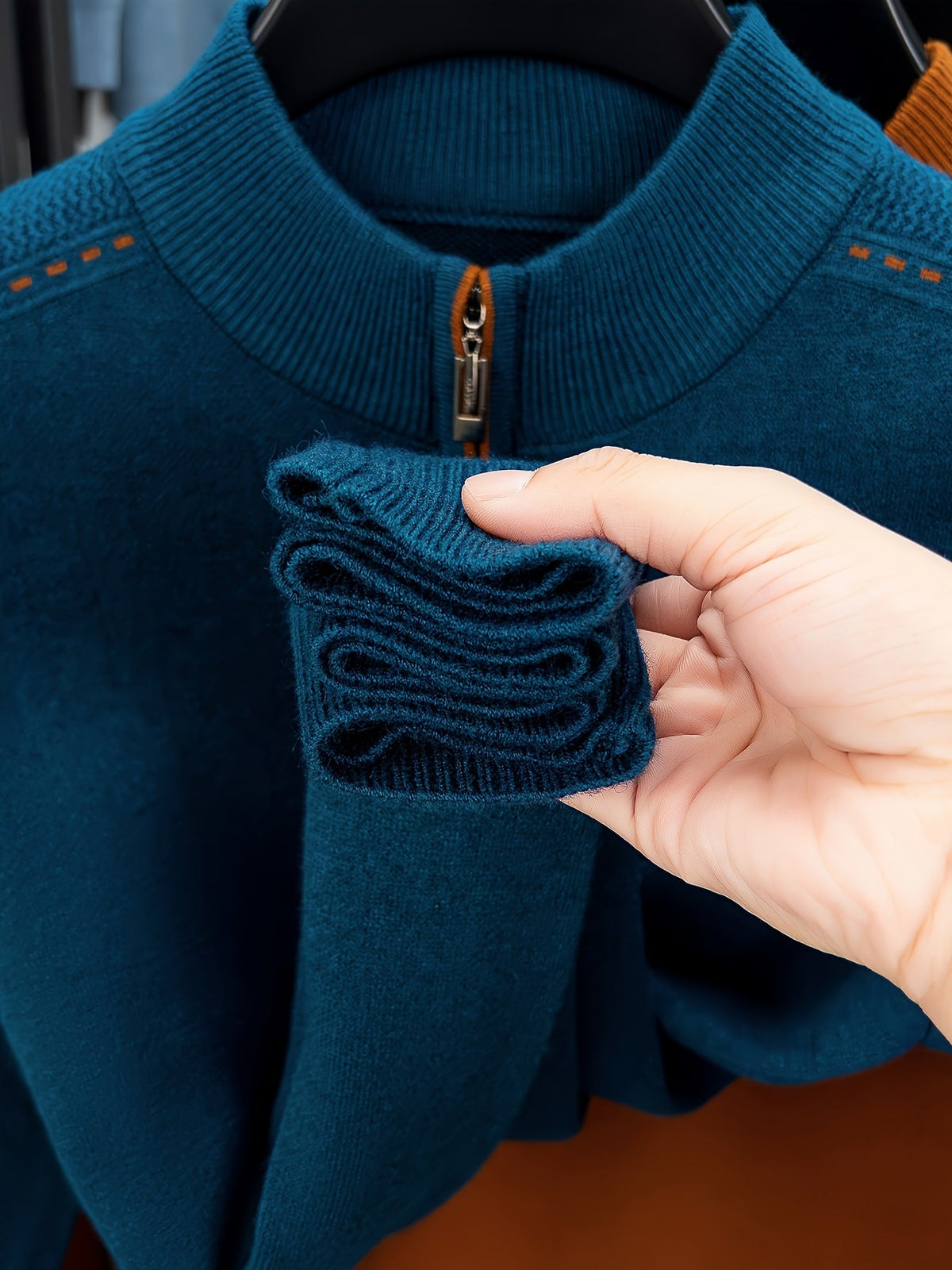 Alden | Strickpullover mit Reißverschlusskragen