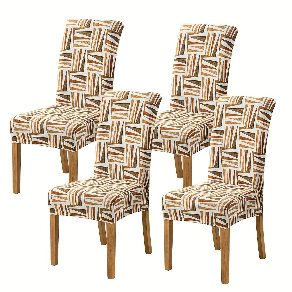 Dining Chair Covers in Ten Patterns with Four- or Six-Piece Set Checkouts for Parsons Chairs