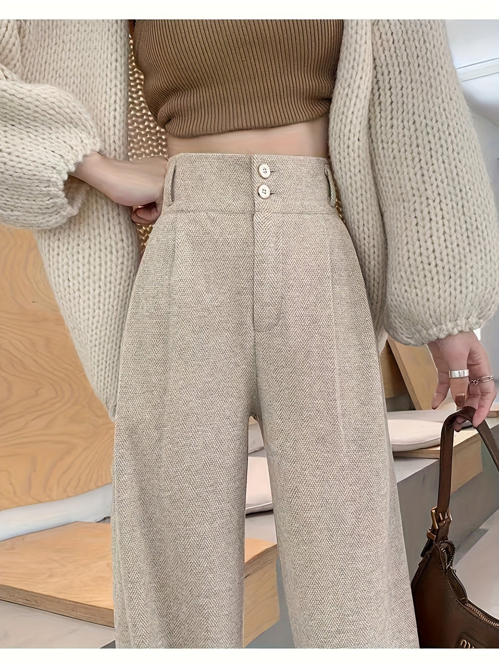 Estella | High-Waist-Hose mit weitem Bein