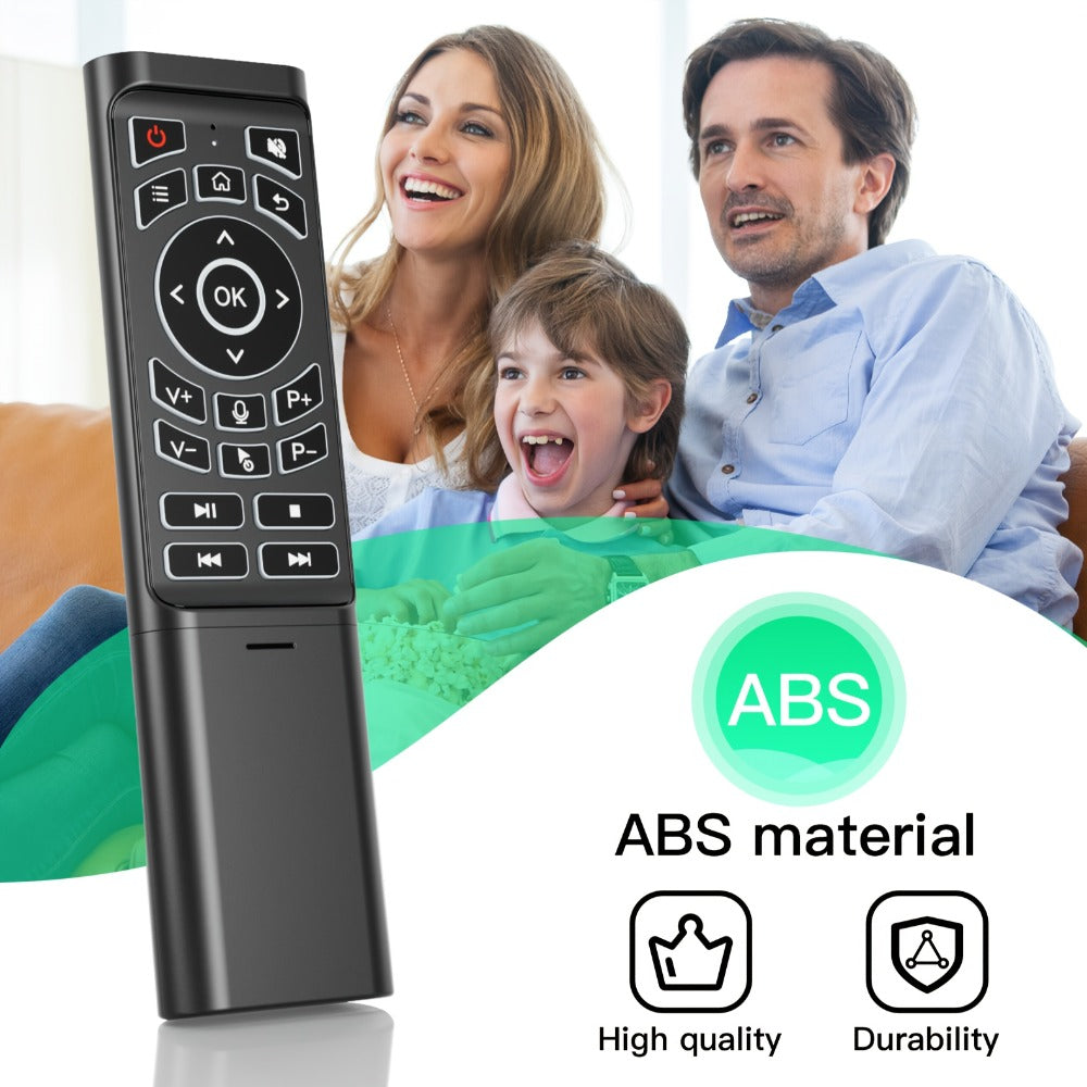 Mini Wireless Keyboard Remote Control Tri-Mode - Bluetooth & 2.4G Dual Channel, 7-Color Backlight