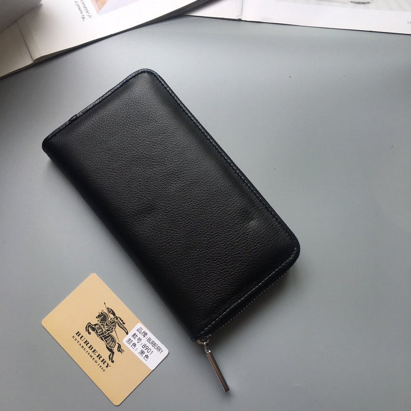 Burberry Haymarket Check Zip-Around Continental Wallet – Honey Black