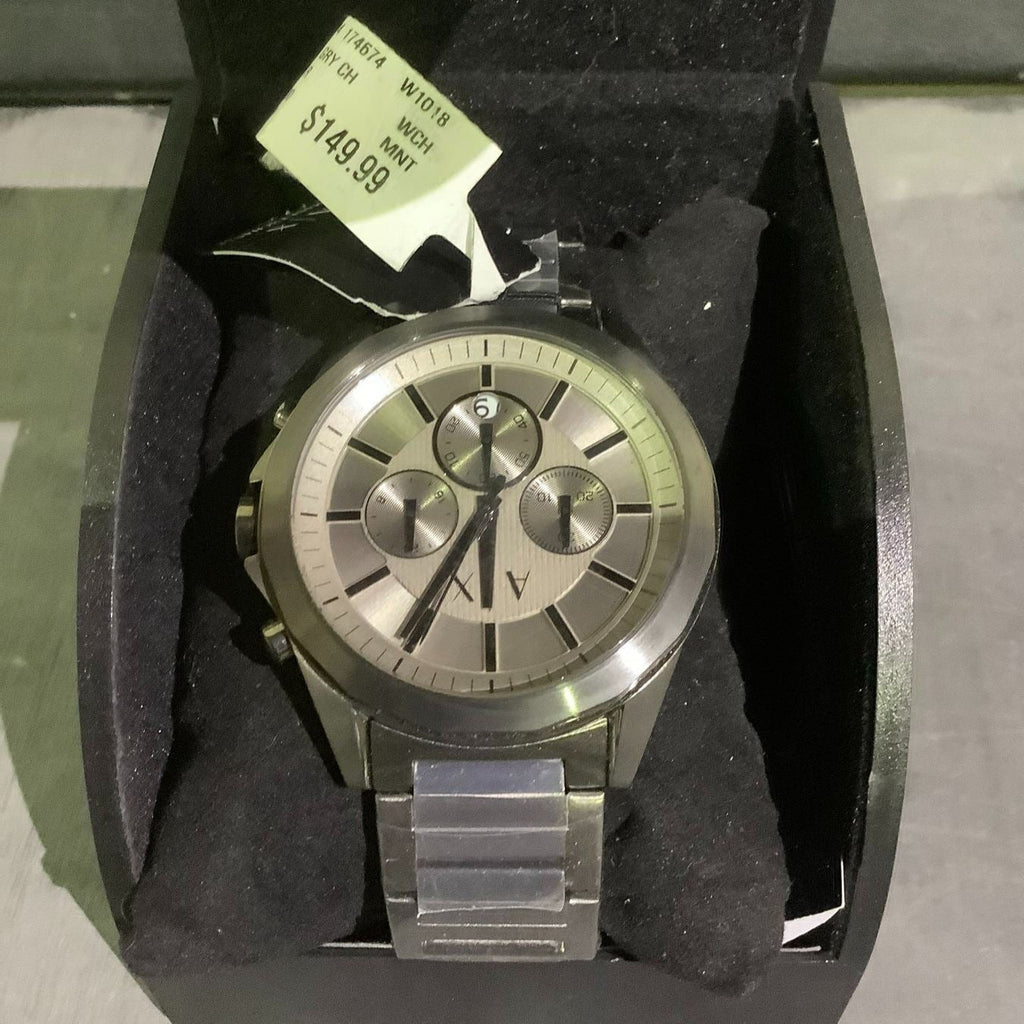 Armani Exchange Drexler AX2603 Herren-Chronograph – Graues Zifferblatt mit Edelstahlarmband