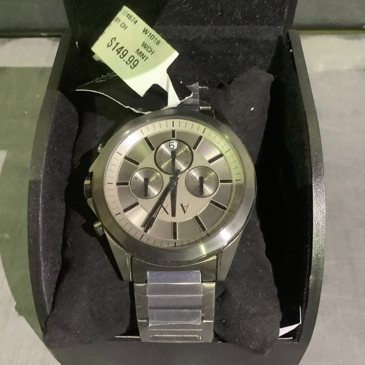 Armani Exchange Drexler AX2603 Herren-Chronograph – Graues Zifferblatt mit Edelstahlarmband