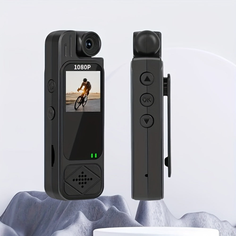 Body Camera, 1080P 180° Rotating Lens Portable Handheld Camcorder, Compact Video Recorder for Vlogging Travel Meetings Celebrations