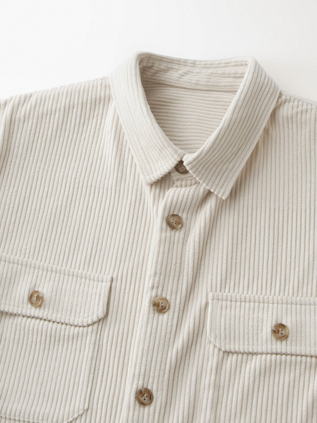 Corduroy Overshirt With Dual Chest Pockets