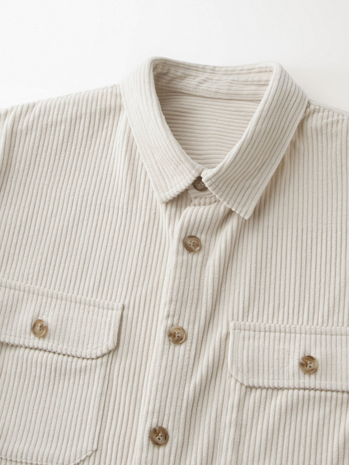 Corduroy Overshirt With Dual Chest Pockets