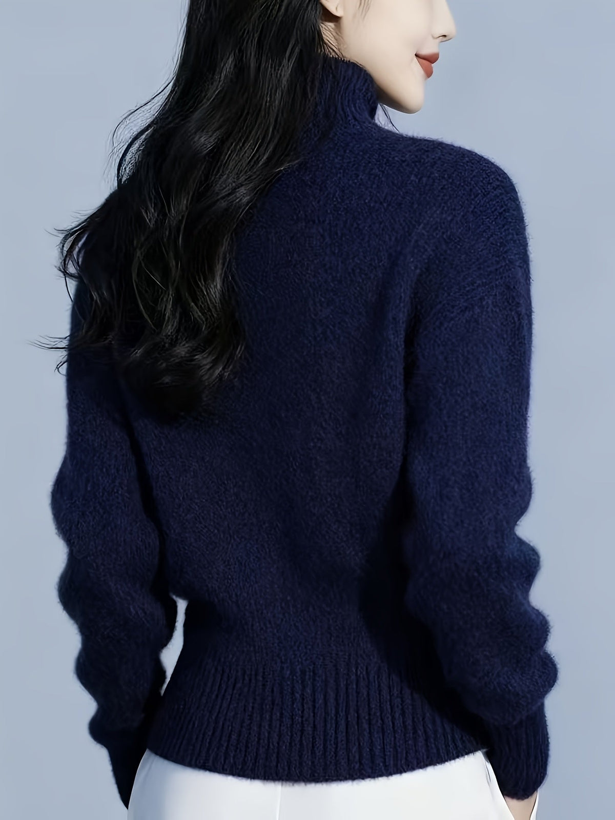 Vera | Hochgeschlossene Knopfstrickjacke