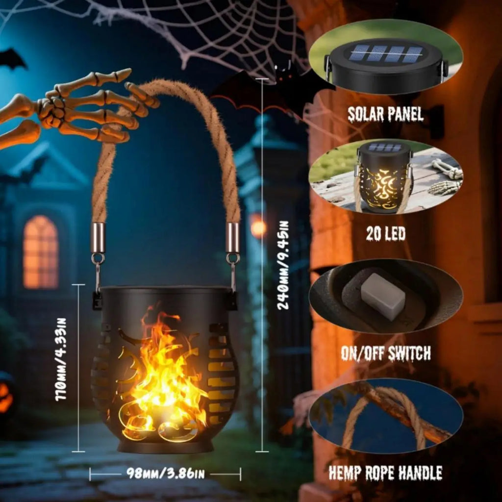 Solar Flame Effect Hanging Lantern