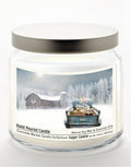Christmas Pick up with Bar 12.8 Oz Candle Glass Jar with Brushed Silver Metal Lid