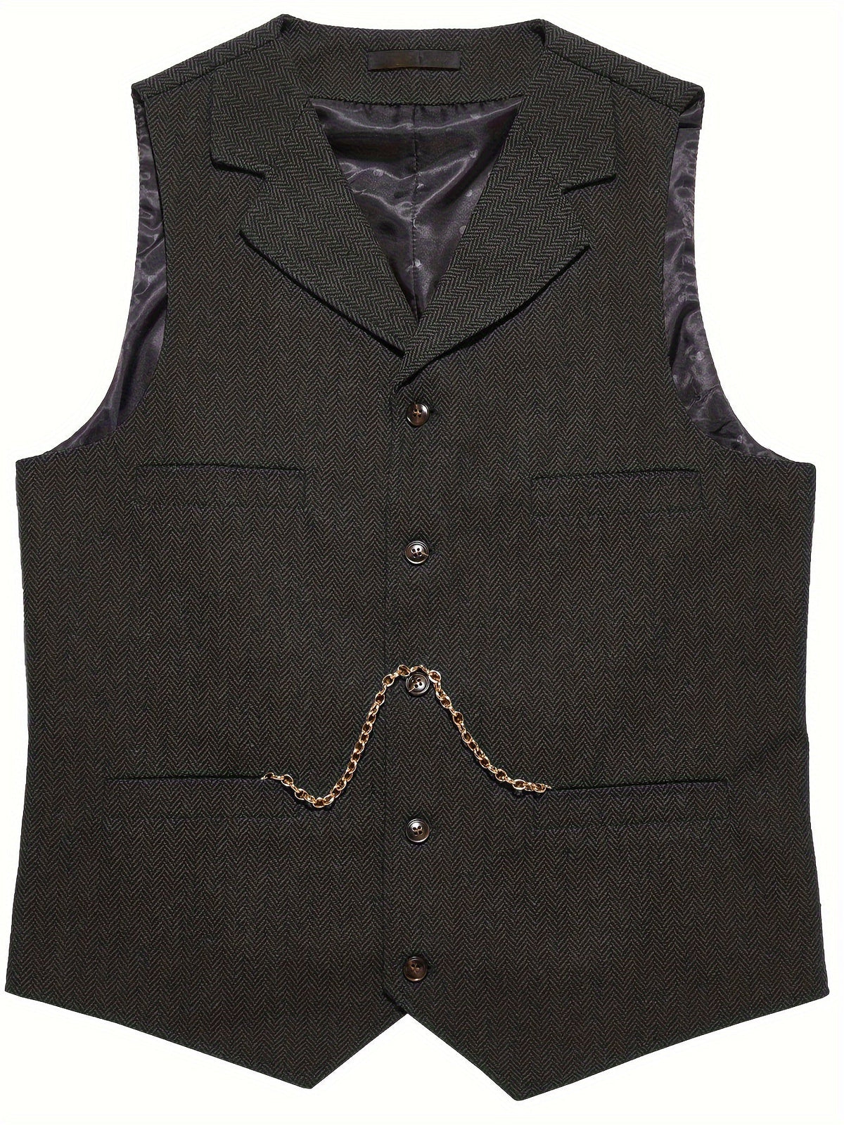 Emmett | Herringbone Tailored Waistcoat