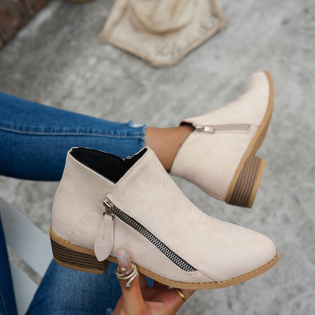 Winifred | Zeitlose Stiefeletten mit seitlichem Reißverschluss