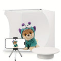 Photo Studio Lightbox Kit with 360 Motorized Turntable 6 Color Backdrops Foldable Fabric Tent for an Everyday Personal Care Routine