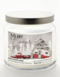 Merry Camper 12.8 Oz Candle Glass Jar with Brushed Silver Metal Lid