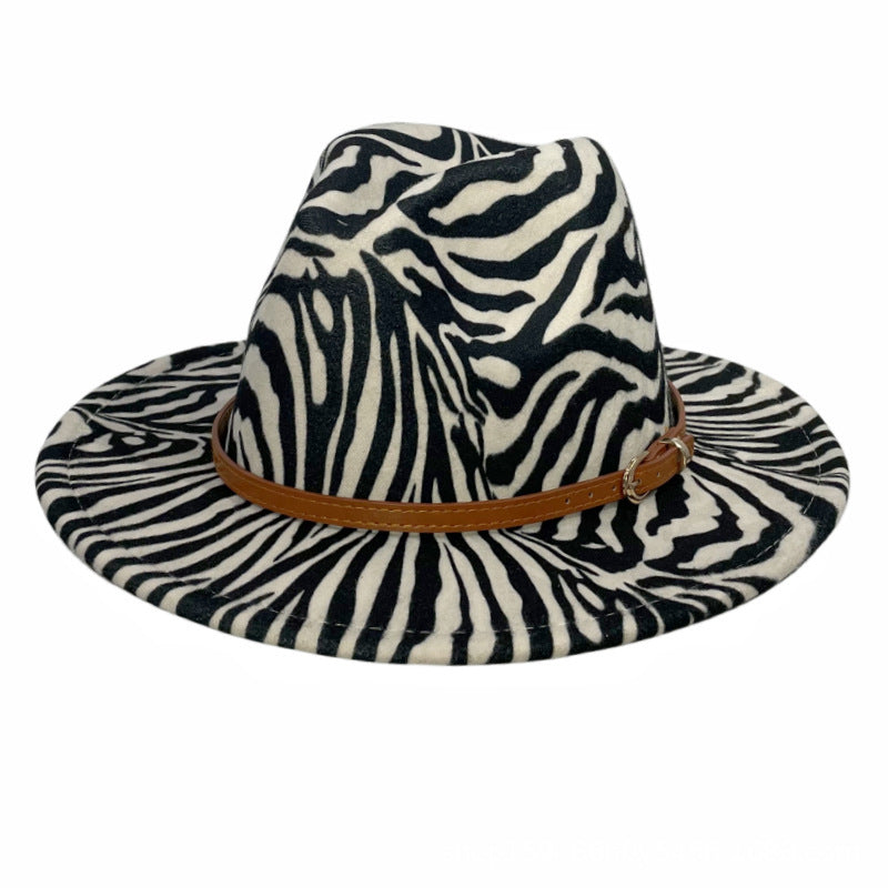 Sanderson Fedora-Hut aus Filz mit Animal-Print und Hutband