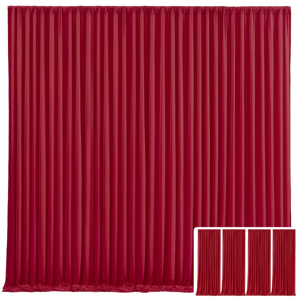 Backdrop Curtains 4 Pack 59x118 Inch, Wrinkle-Resistant Non-Transparent Party Decoration Fabric with Pole Pocket