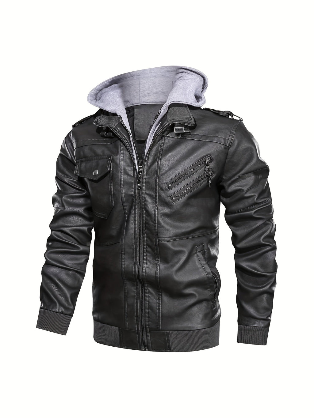 Roman | Kapuzen-Motorradjacke