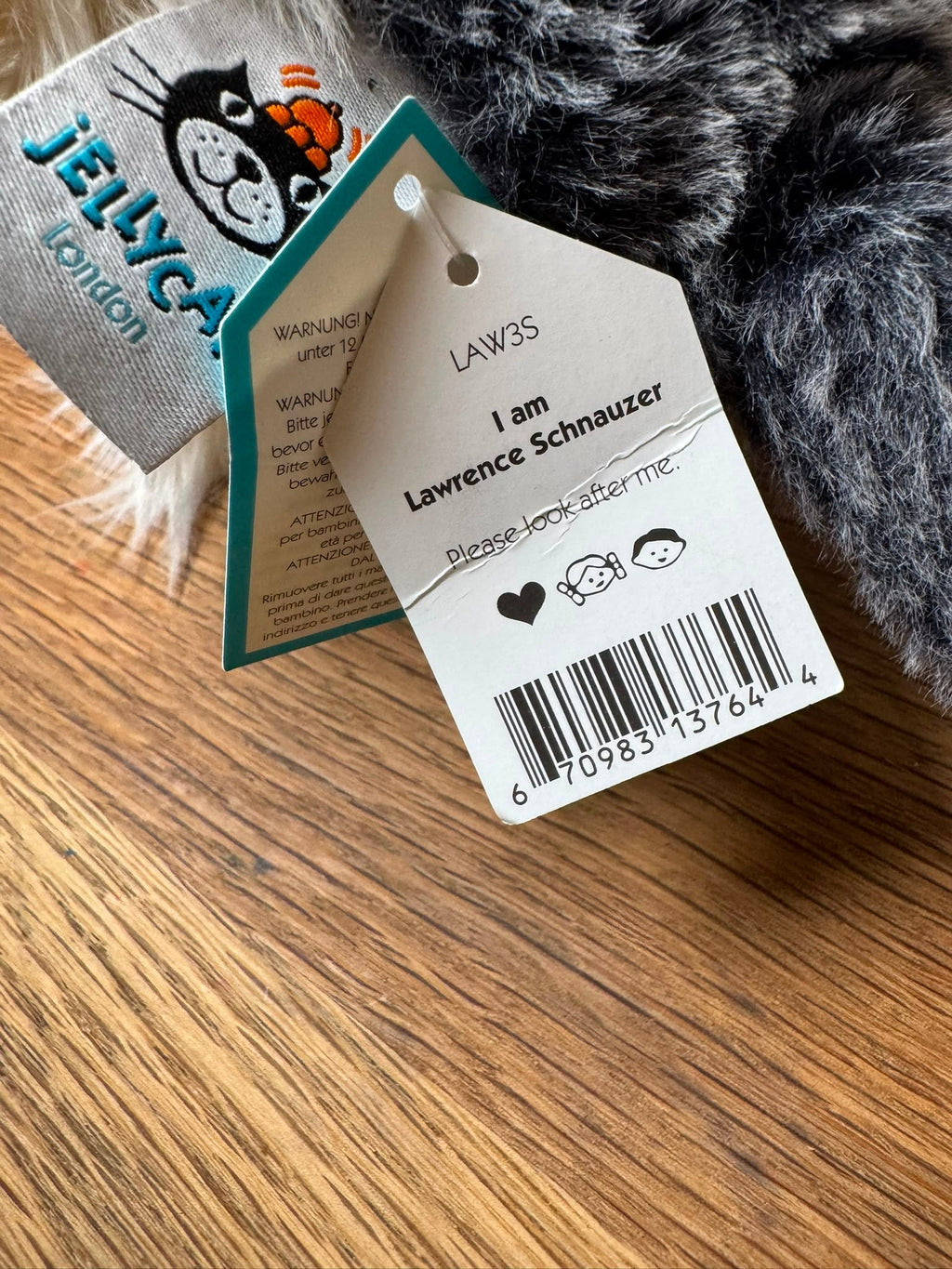 Jellycat Lawrence Schnauzer ￼