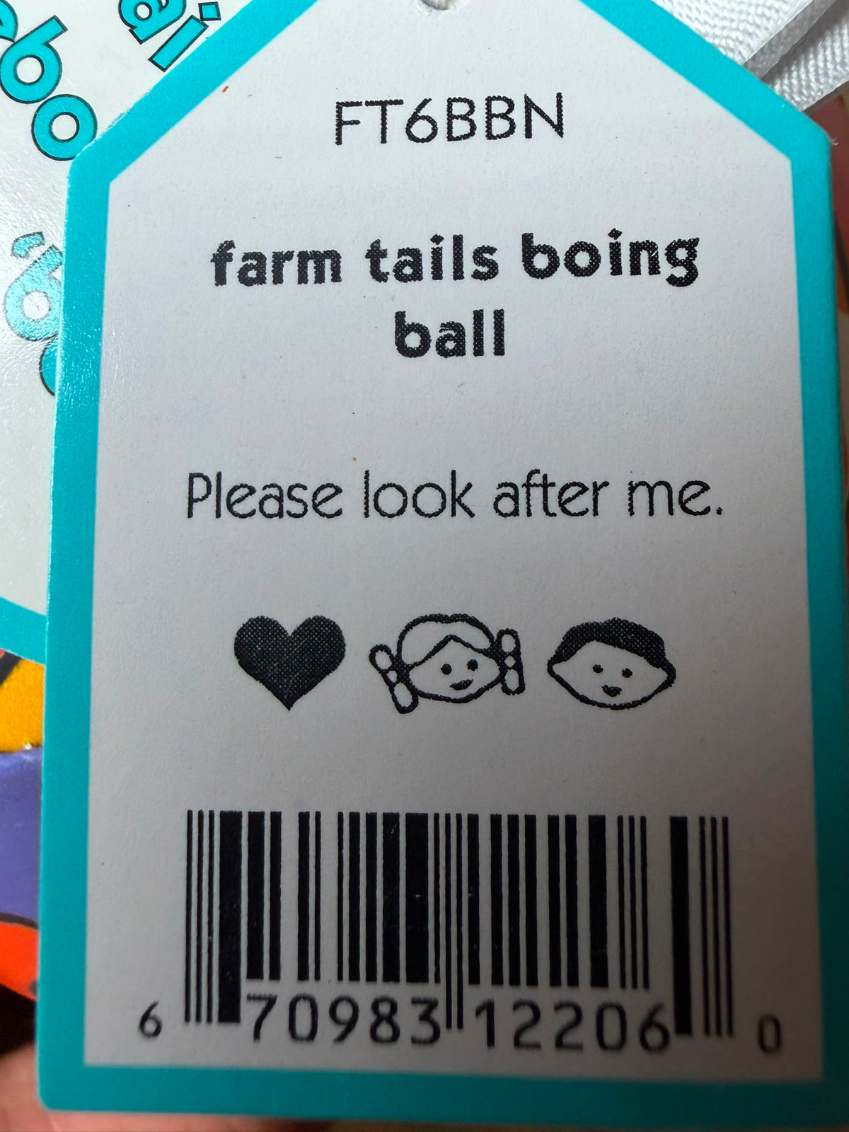 Jellycat Farm Tails Boing Ball