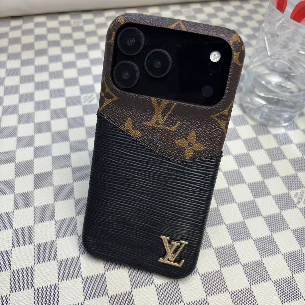 Lederhülle mit Kartenfach für iPhone 12–18 Pro & Pro Max