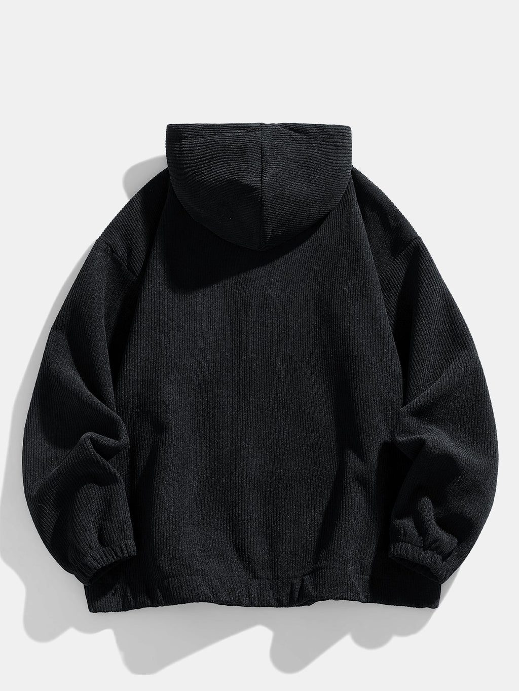 Relax Fit Corduroy Half-Zip Hooded Pullover