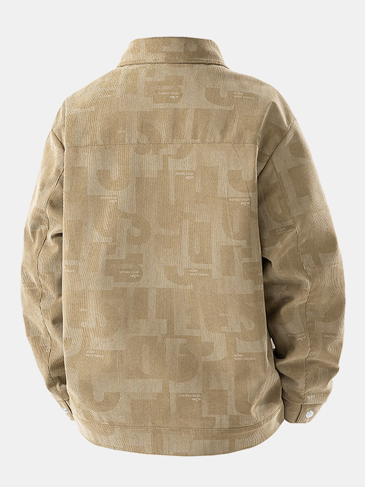 Letter Print Corduroy Jacket