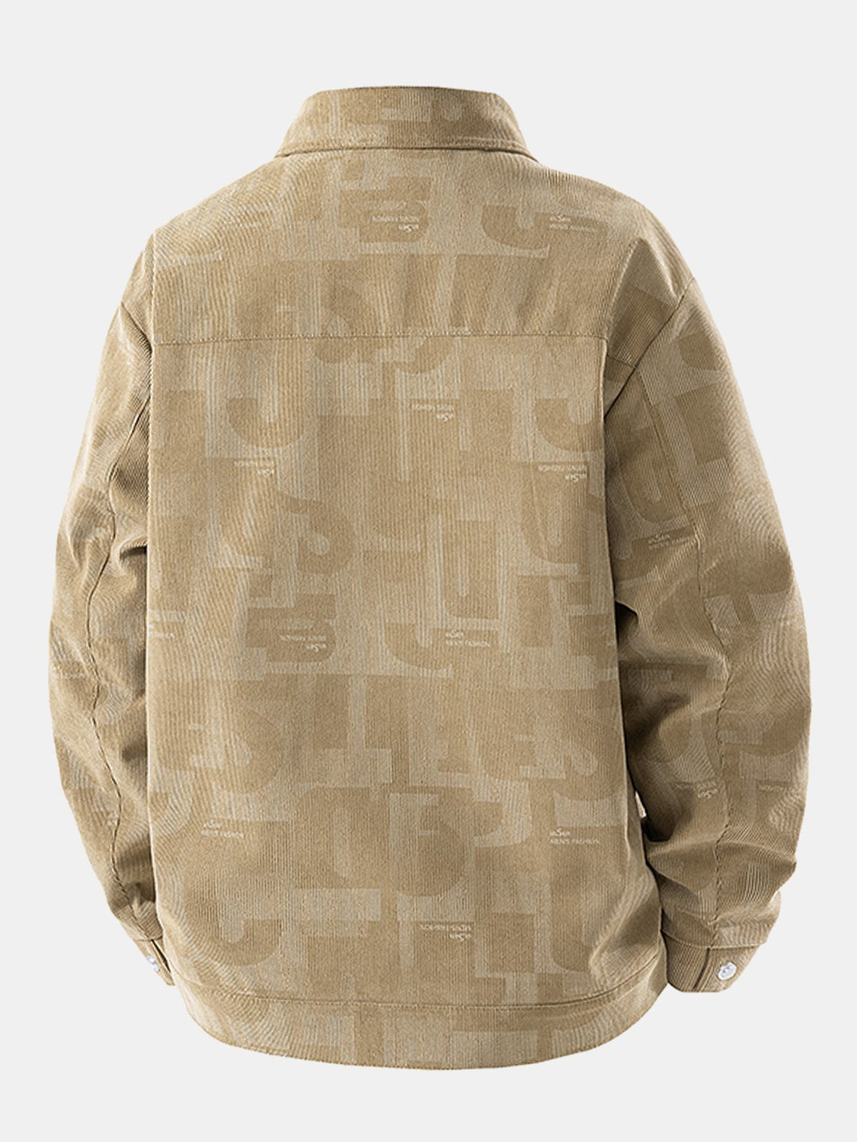 Letter Print Corduroy Jacket
