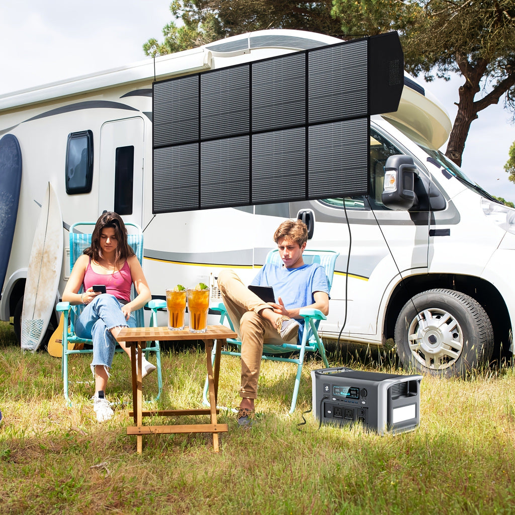 Portable Power Station 1024Wh LiFePO4 Solar Generator - UPS Backup Battery with AC 110V, DC, USB