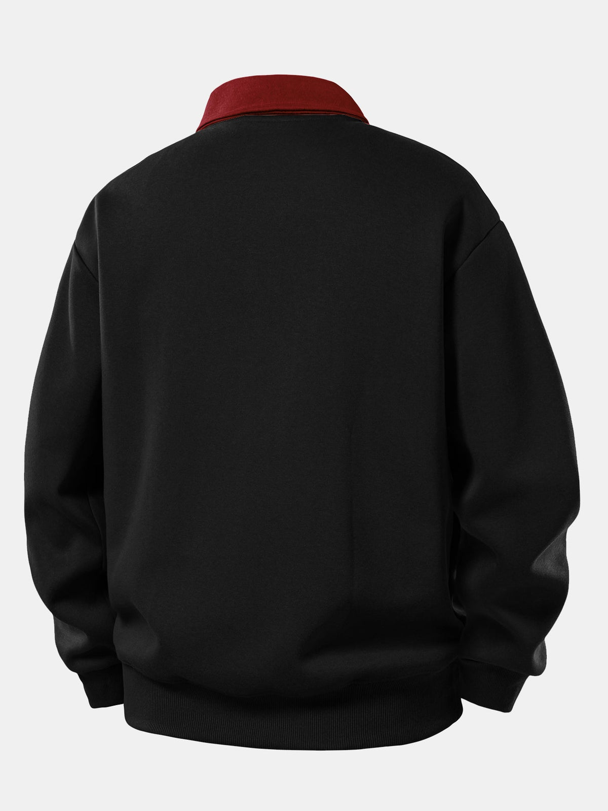 Relax Fit California Print Contrast Polo Sweatshirt