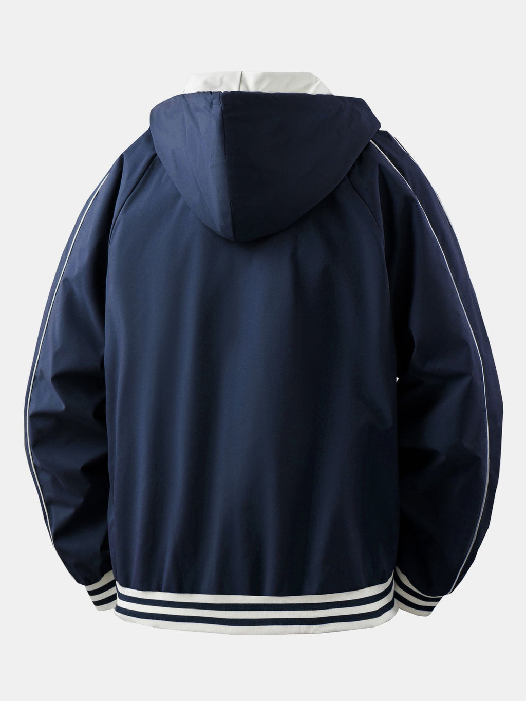 Relaxed Fit Zip-Up Hooded Jacket