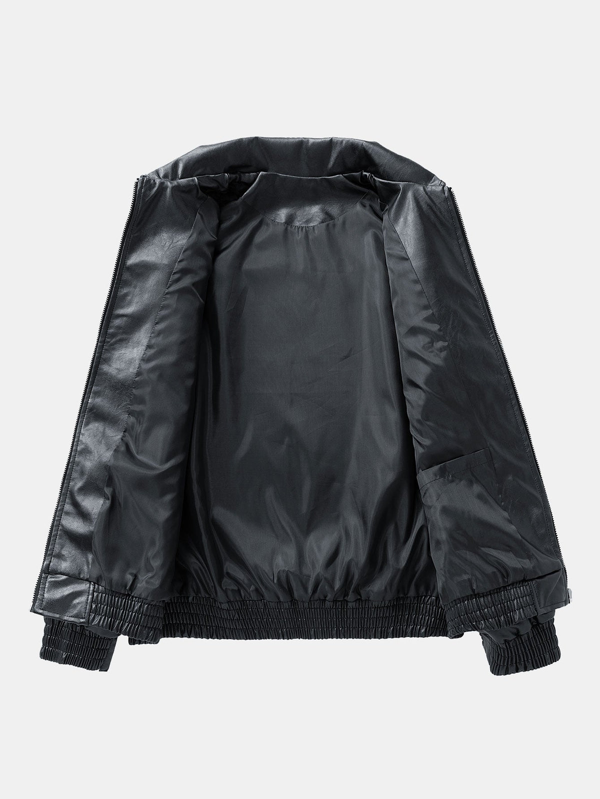 Zipper PU Leather Jacket