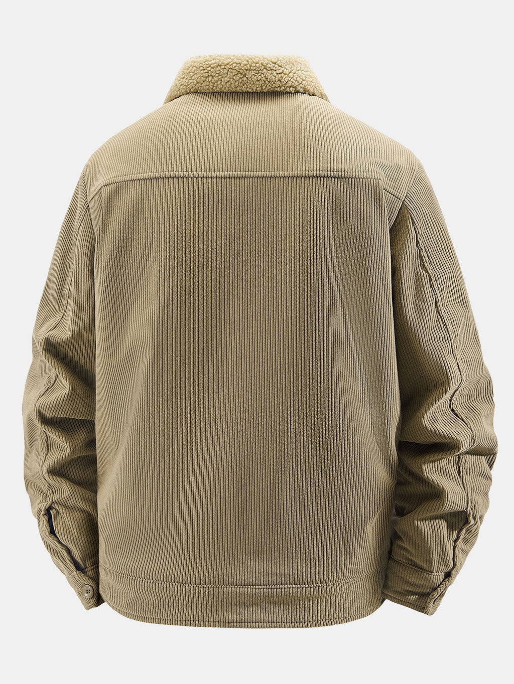 Teddy Fleece Lined Button Up Corduroy Jacket