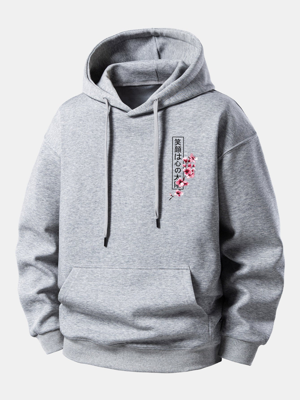 Japanese Samurai Katana Koi Fish Sakura Print Relax Fit Hoodie