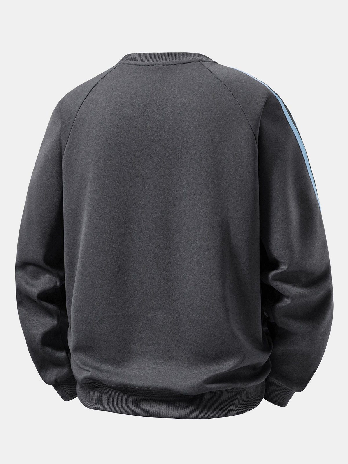Cassette Tape Print Contrast Stripe Raglan Sweatshirt
