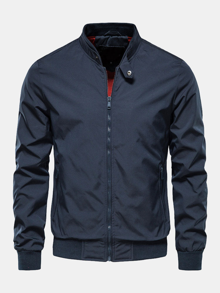 Stand Collar Zip Up Jacket