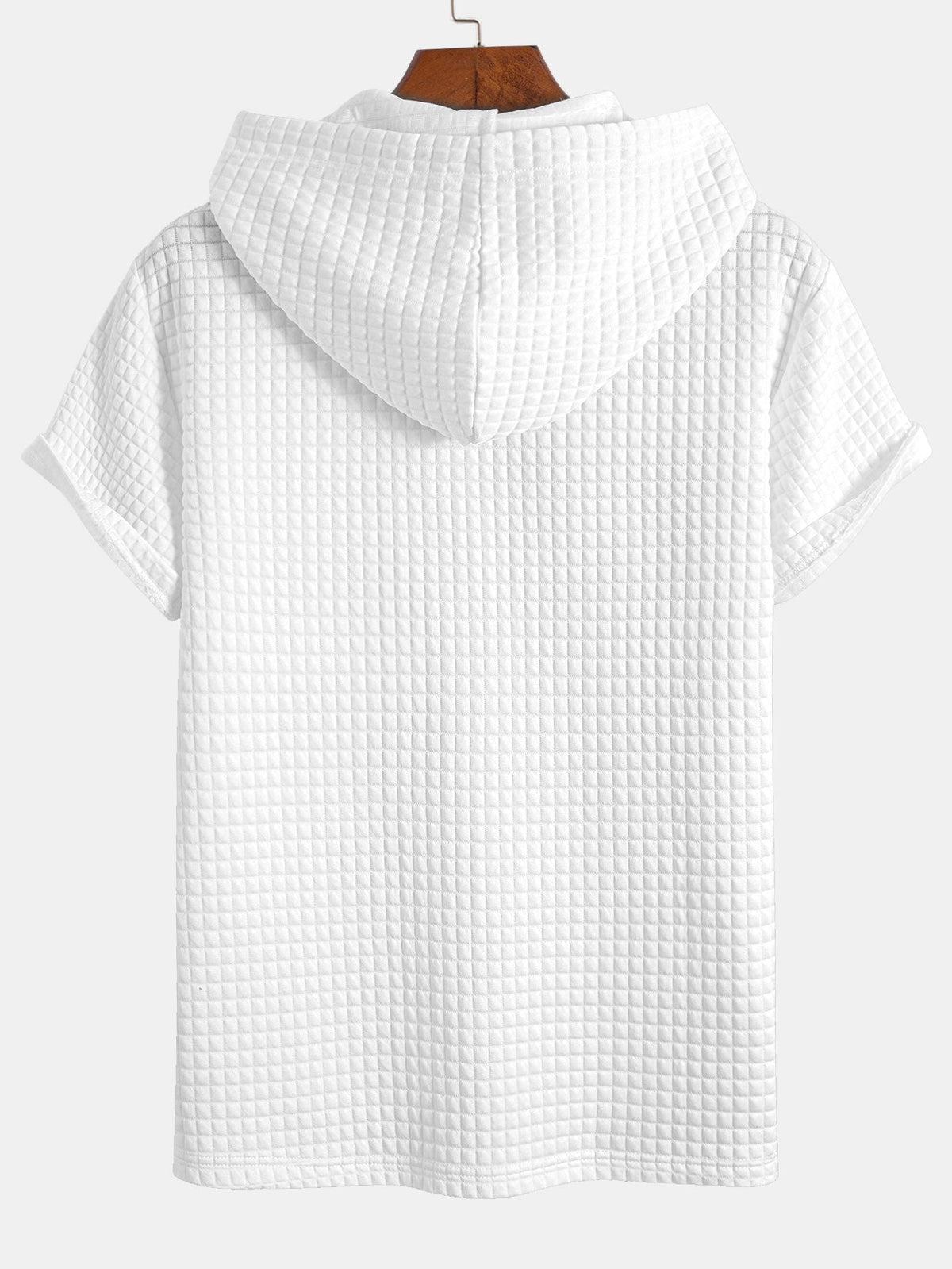 Kangaroo Pocket Waffle Hooded T-Shirt