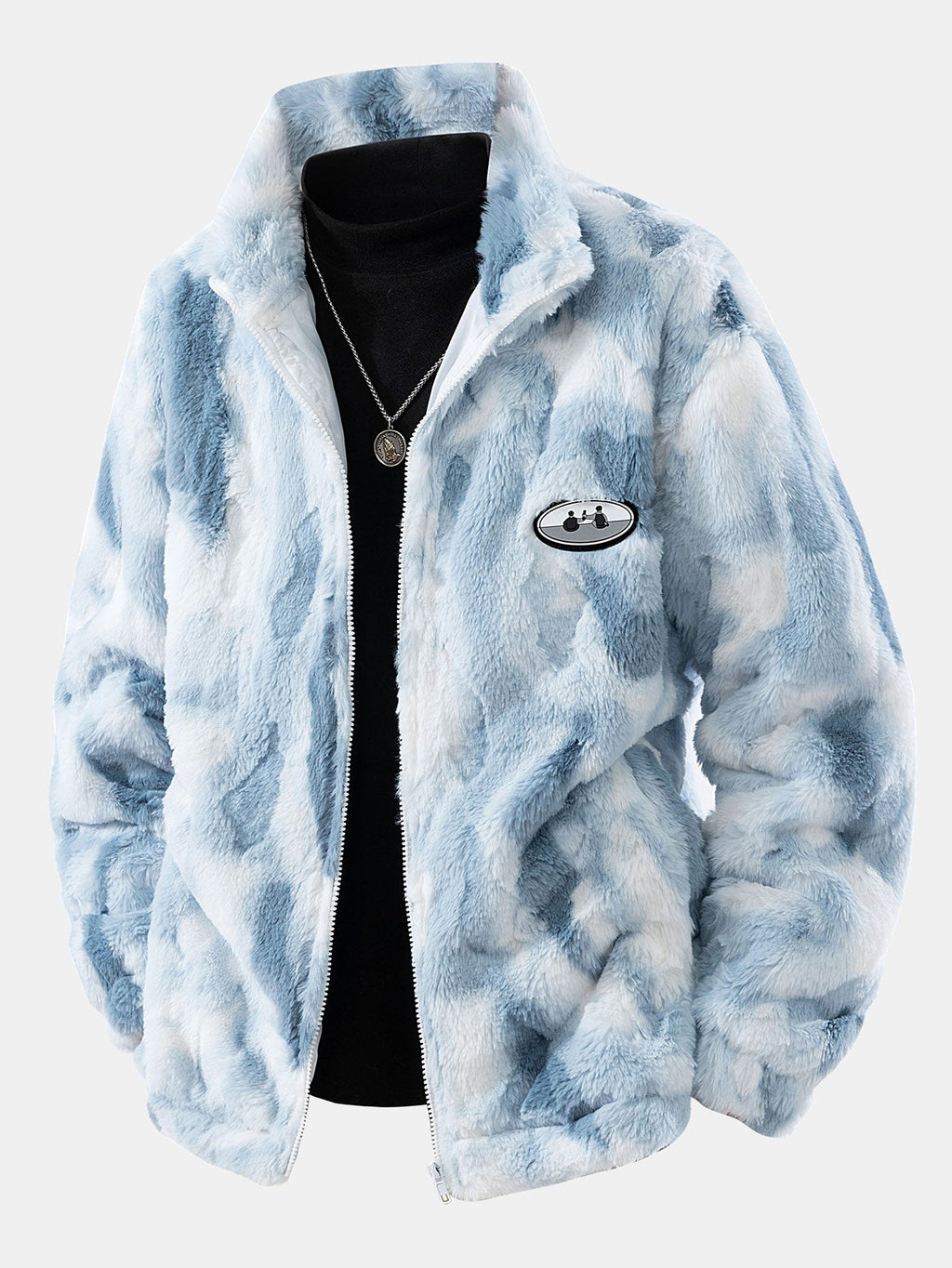 Faux Fur Zip-Up Jacket