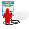 Block Man Sensory Chew Necklace - Free Hygiene Case