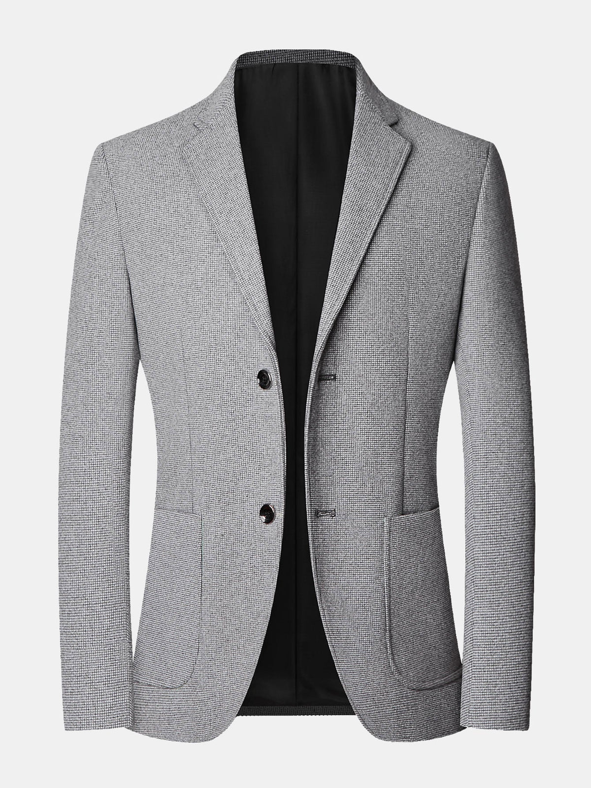 Wool Look Fine Check Blazer
