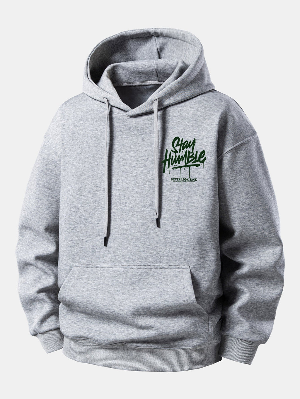 Stay Humble Print Relax Fit Hoodie