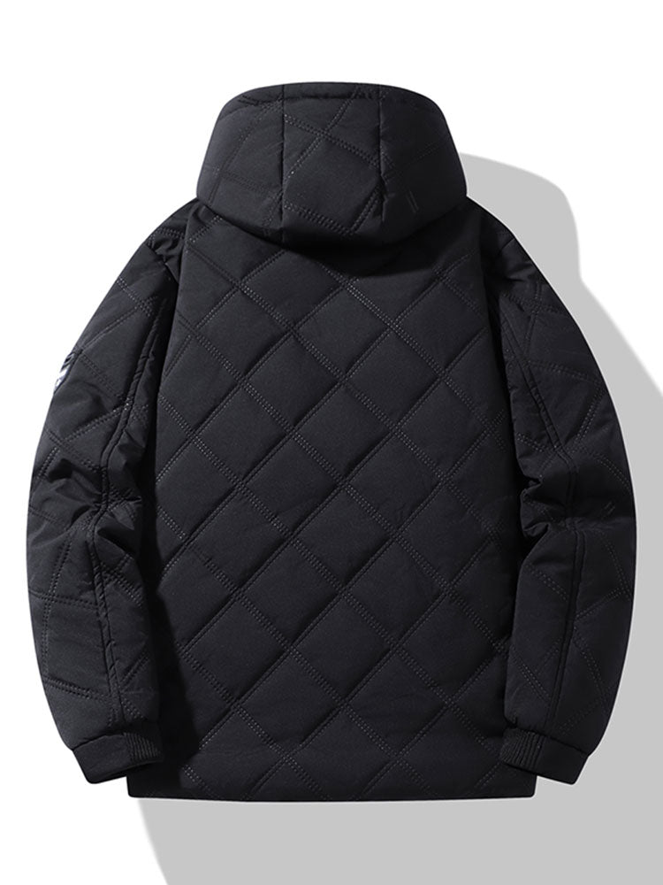 Faux Fur Lined Hooded Quilted Jacket