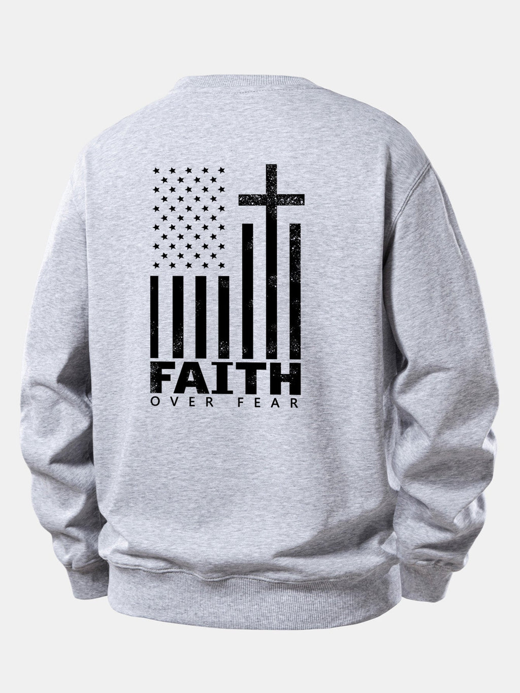 Freedom American Flag Print Relax Fit Sweatshirt