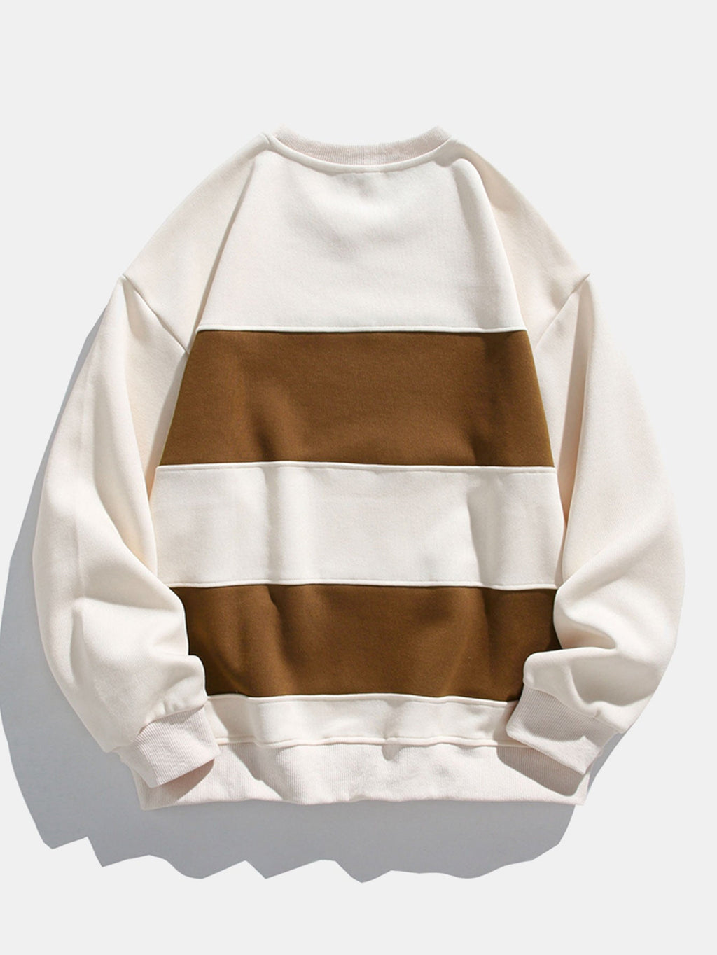 Relax Fit Color Block Crew Neck Sweatshirt