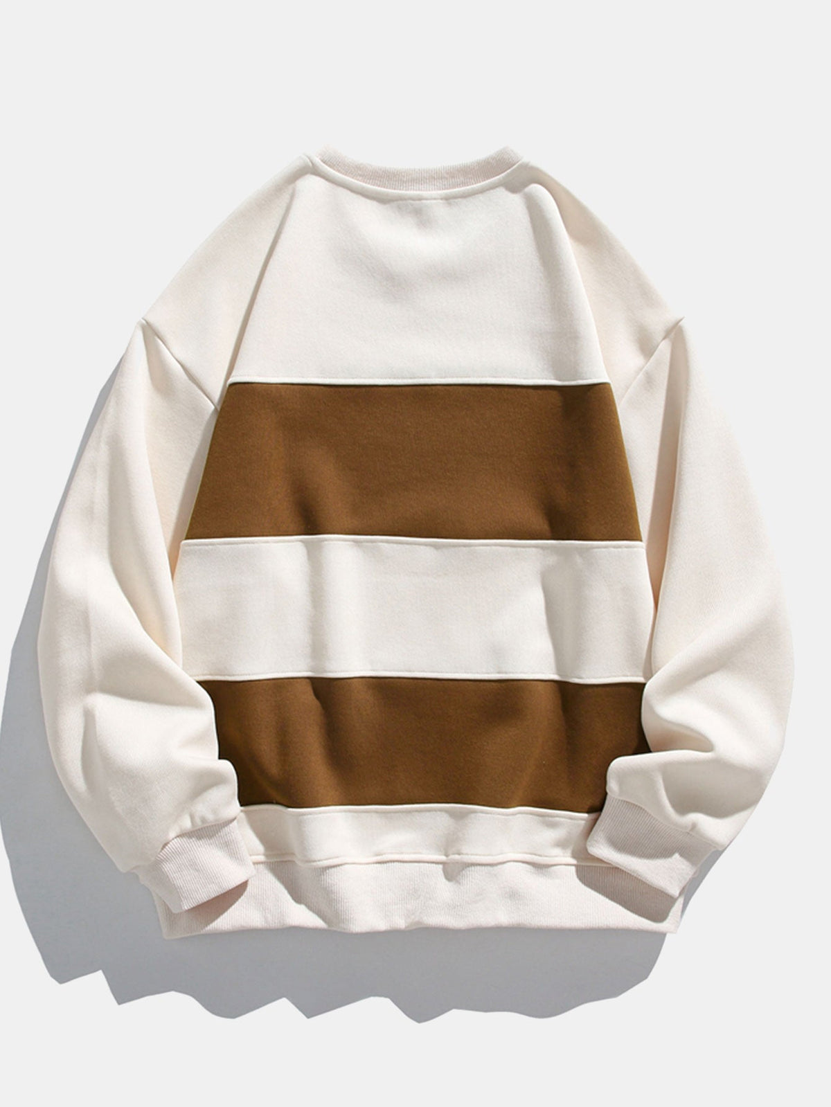Relax Fit Color Block Crew Neck Sweatshirt