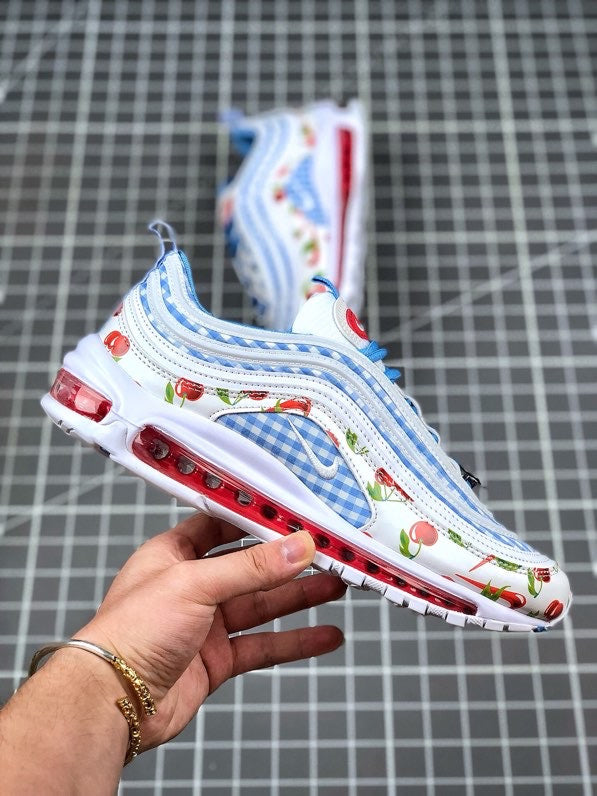 Nike Air Max 97 Cherry – White / Blue Gingham / Red