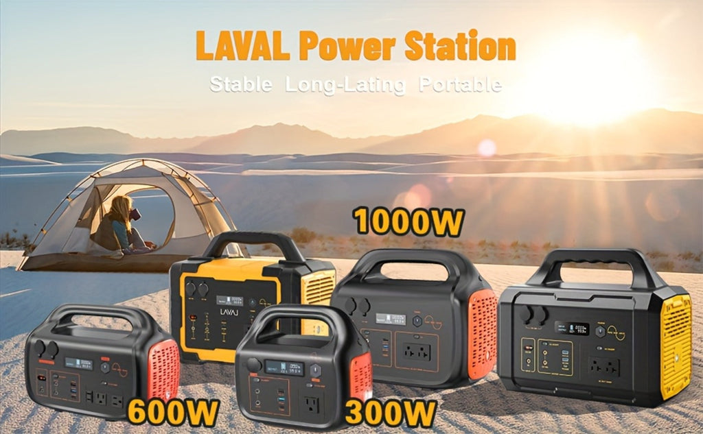 Portable Power Station 1075Wh/294Wh – 1000W/300W Solar Generator, Lithium Battery, 120V AC Outlet, for RV, Camping, Hiking, Fishing & Emergency Backup
