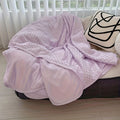 Cooling Blanket for Summer – Breathable Lightweight Throw with Soundwave Embossed Striped Design, 100% Polyester Machine Washable Blanket & Shawl for Bed, Sofa & Travel (Multiple Colors & Sizes)